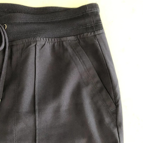 Hyba Lightweight Pull On Jogger Pants Ribbed Drawstring Waist + Cuffs Navy Sz S - Picture 4 of 14